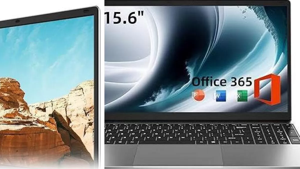 La laptop Jumper de 15.6 pulgadas incluye Windows 11, Office 365 y almacenamiento expandible. Está en oferta por solo U$D 210 en Amazon. Crédito: Ilustración AMTV