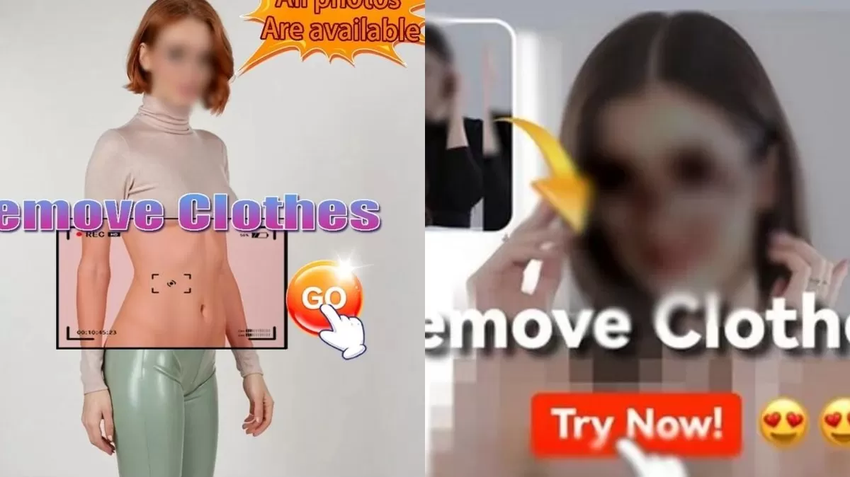 Los anuncios de IA para crear desnudos permitidos por Meta. (Foto: Capturas)