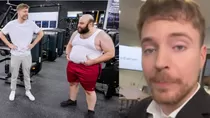 Majd logró perder 45 kilos en 178 días como parte de un reto extremo de MrBeast, guiado por su entrenador personal. Crédito: Ilustración AMTV