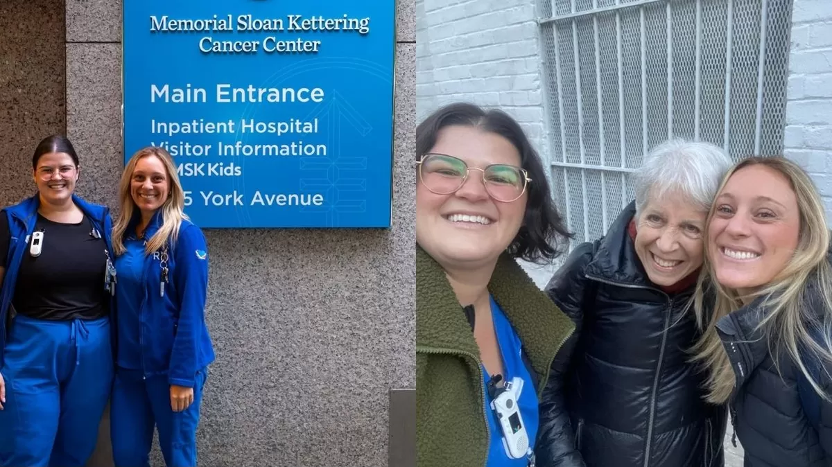 Las enfermeras que salvaron al vida a una mujer en la calle. (Fotos: Cortesía)