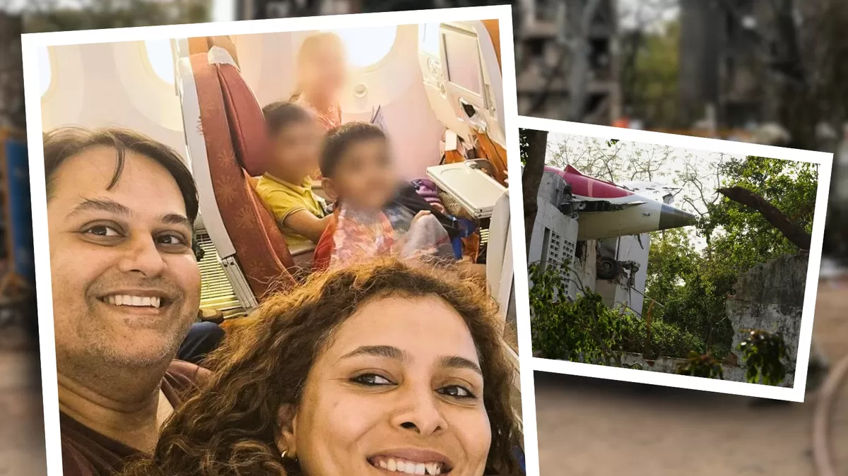 Accidente Air India: El siniestro ocurrió en una zona densamente poblada de Ahmedabad y entre los pasajeros fallecidos había 53 británicos y 169 indios. Crédito: Ilustración AMTV