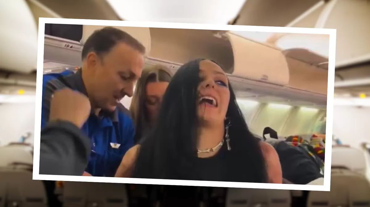 Ataque en vuelo USA: Leanna Perry enfrenta múltiples cargos por obstrucción, resistencia al arresto e intento de agresión, según confirmó la Policía de la Autoridad Portuaria. Crédito: Ilustración AMTV