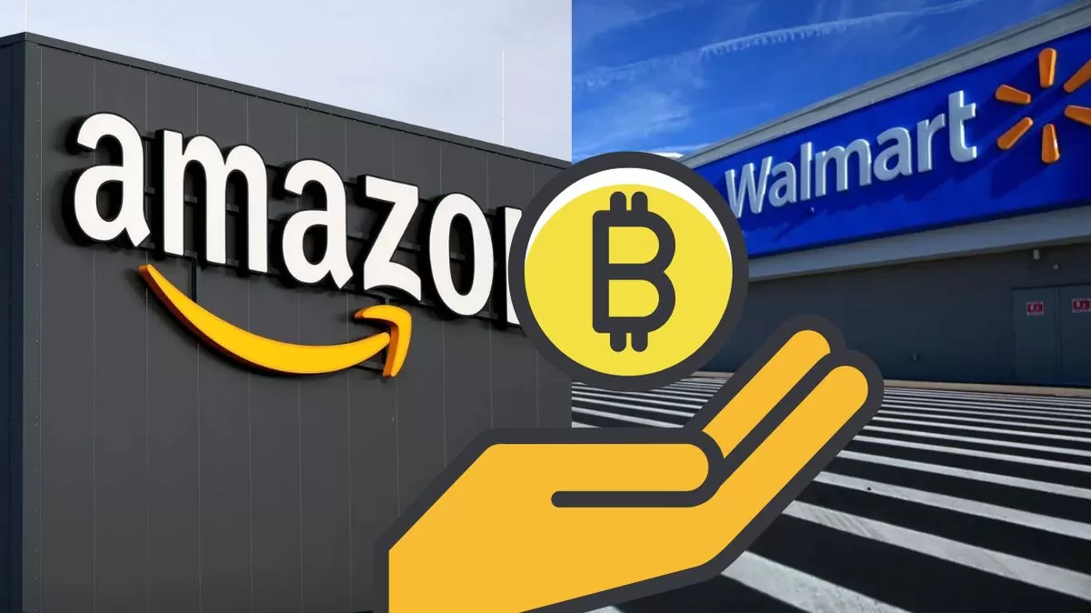 Walmart y Amazon analizan usar stablecoins como forma de pago y revolucionar el comercio digital. Crédito: Ilustración AMTV