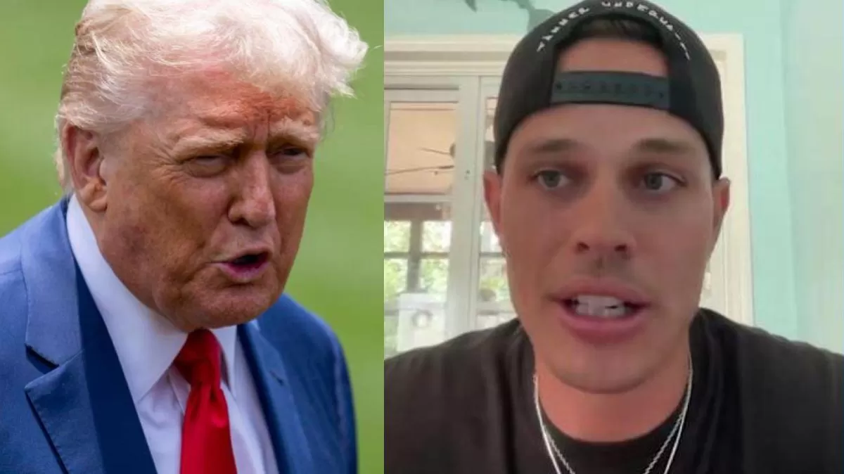 Donald Trump sorprendió al conceder un indulto completo al buzo Tanner Mansell, condenado por liberar tiburones de una línea federal de investigación. Crédito: Ilustración AMTV