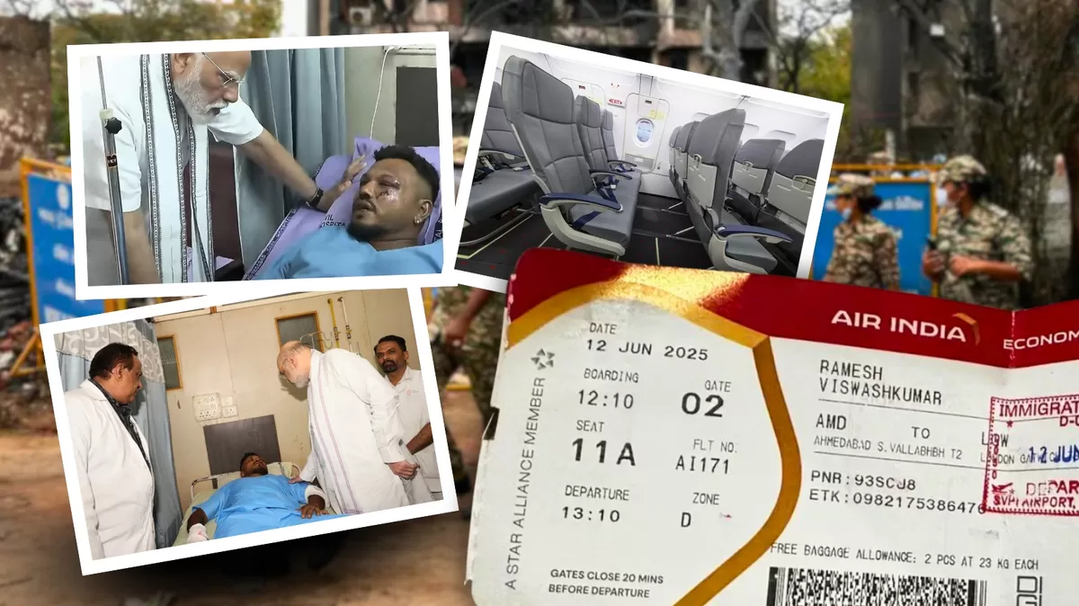 Emergency exit en aviones: El asiento 11A, en la fila de salida de emergencia, ofreció el espacio y la posición estratégica que facilitaron la supervivencia de Vishwash Kumar Ramesh. Crédito: Ilustración AMTV